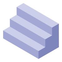 Three steps platform displaying marketing growth with isometric design vector