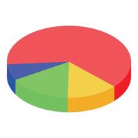 Colorful pie chart representing market share analysis vector