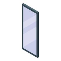 Isometric mirror reflecting light in modern style vector