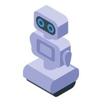 Modern robot standing is showing artificial intelligence vector