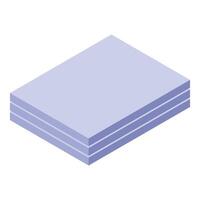 Stack of papers providing a concept of data, documents, or office organization vector