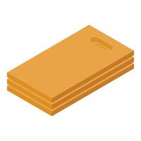 Stack of plywood boards lying on top of each other vector