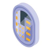 Cityscape inside a shield protecting buildings representing urban security vector