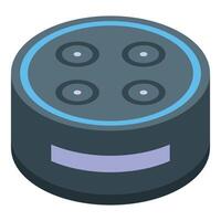 Smart speaker is listening to voice command for smart home control vector