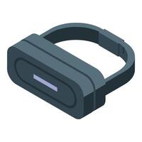 Modern vr glasses showing loading bar icon isometric view vector
