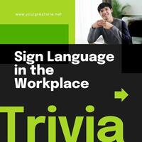 Trivia Sign Language Linkedin Post template