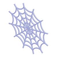 Spider web is catching insects in its threads vector