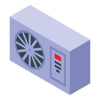 Conditioner machine providing cool airflow in isometric style vector