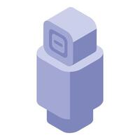 Usb cable connecting to device port isometric icon vector