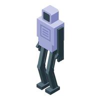 Humanoid robot standing still with arms hanging down vector