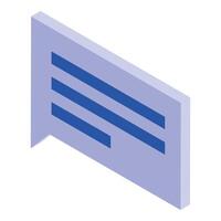 Isometric speech bubble showing texting concept vector