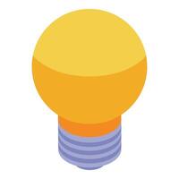 Yellow light bulb shining representing ideas and innovation vector