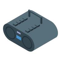 Modern boombox playing music with handle vector