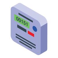 Electric meter showing energy consumption data vector
