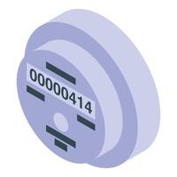 Electric meter showing consumption in kilowatt hours vector