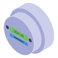 Electric meter showing energy consumption data vector
