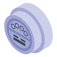 Electric meter showing energy consumption data vector