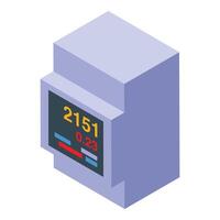Digital electric meter showing electricity consumption data vector