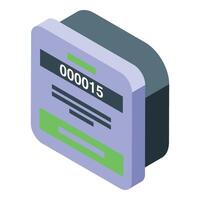 Electronic queue management system showing number displaying on digital screen vector