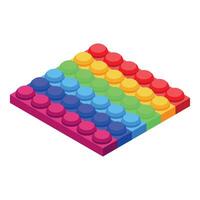 Rainbow pop it sensory toy creating satisfying feeling vector