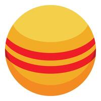 Yellow ball with red stripes representing fun and games vector