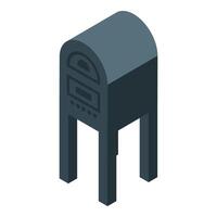American mailbox standing on legs isometric view vector