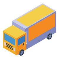Delivery truck transporting goods with empty space for advertisement vector