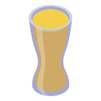 Tall glass of beer is being poured in a pub vector