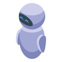 Chatbot smiling with eyes closed is showing artificial intelligence vector