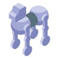 Robot dog walking on six legs with modern design vector