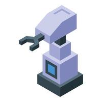 Robotic arm is holding something using a hydraulic system vector