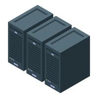 Server rack system storing big data in datacenter vector