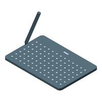 Digital drawing tablet with pen for graphic design vector