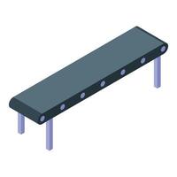 Empty conveyor belt is moving in modern factory vector