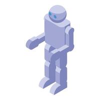 3d isometric icon of a futuristic robot vector