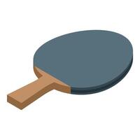Ping pong paddle lying with wooden handle for table tennis vector
