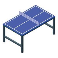 Blue ping pong table standing on white background vector