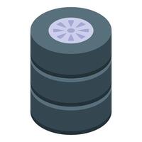Big data storage system being represented by a tire and disk drive vector