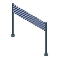 Checkered finish line showing finish of race track vector