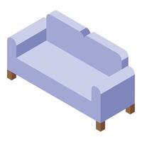 Modern sofa with soft upholstery representing comfort and relaxation in isometric view vector