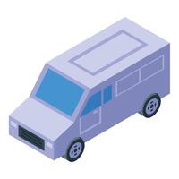 Modern minivan isometric projection showing transportation vector