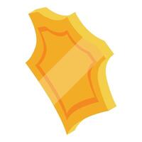 Golden shield glowing with power and protection vector