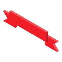 Red ribbon banner is floating and celebrating success vector