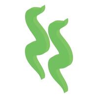 Green smoke is rising representing pollution or a funny smell vector