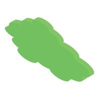 Green cloud computing symbol floating on white background vector