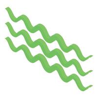 Green wave pattern forming abstract background design vector