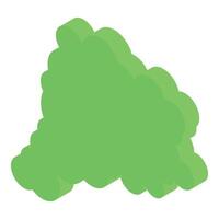 Green bush creating oxygen through photosynthesis vector