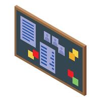 Detective board showing crime evidence and suspects with photos and notes vector