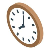 Round wall clock showing time on white background vector