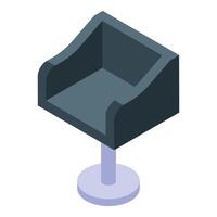 Modern round bar stool standing on one leg is waiting for someone to sit on vector